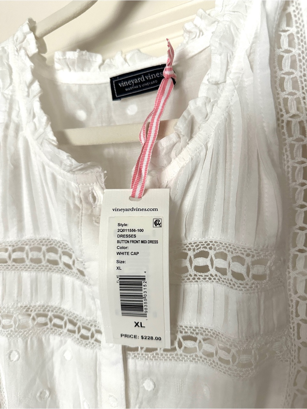 NWT Vineyard Vines White Eyelet Tiered Maxi Dress - Picture 7 of 13